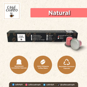 cafe4ph NATURAL Specialty Coffee Farm-to-Cup Series in Nespresso Compatible Aluminum Capsules -10 PINK PODS