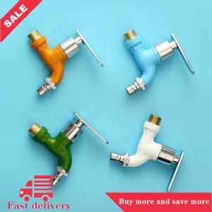 [COD] 4 Colors Faucet 1 2  Male Wall Mounted Washing Machine Faucet Plastic Water Hose Quick Connector Garden Balcony Faucet