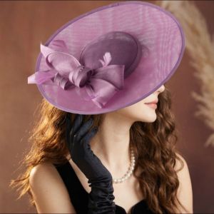 FANI Elegant Mesh Bow Headband Exquisite French Vintage Kentucky Hat Fashion Retro Feather Fascinator Hat Lady