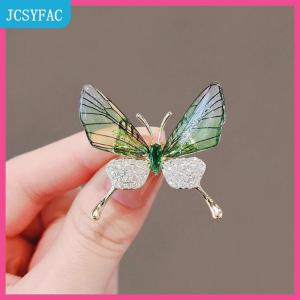 JCSYFAC Chống cháy nổ bướm Trâm côn trùng Corsage phụ kiện của phụ nữ Acrylic trong suốt cánh cao cấp quần áo Pin