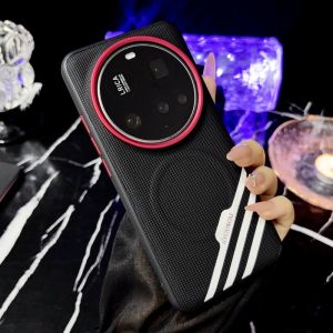For Xiaomi 17 Ultra 17 15 Ultra phone case red circle lens leather wrapping process with magnetic suction PC material