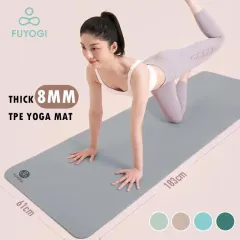 FUYOGI 8MM Yoga Mat for Workout Thickened Gym Non-Slip Exercise