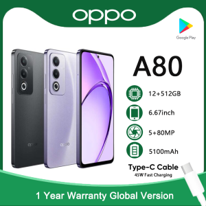 OPPO A80 5G Smart Phone 12GB RAM + 512GB ROM 6.67” Full HD Screen Mobile Phone Original Android phone 5100mAh Cellphone Sale Gaming Phone