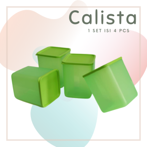 Toples Plastik Kotak Calista Otaru Jasmine Set 4pcs Food Container Food Preparation Storage Set Tempat Wadah Box Penyimpanan Makanan Tempat Bumbu Dapur Set Lunch Box Food Container Set Toples Kulkas