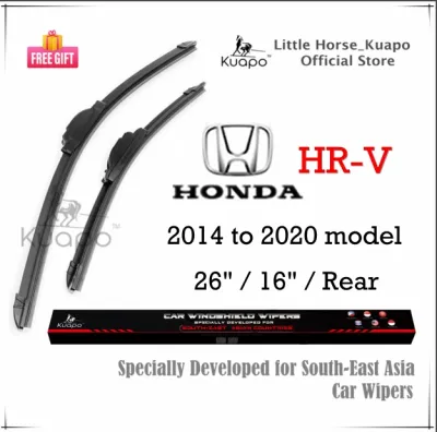 2014-2020 Honda HRV Wiper Blade for HR-V SUV Car Window Wipers Set (silicone banana Front / original Rear) by Kuapo wifer