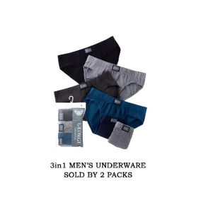 JIMS GEORGE MENS BRIEF 3IN1 6PCS RANDOM DESIGN NO:OUS683 SOLD BY 2 PACKS