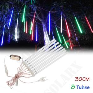 ไฟฝนเสริม ไฟดาวตก 8ซม กันน้ำได้ ไฟประดับตกแต่ง ไฟled คริสมาส ยาว 30 มิต ไฟตกแต่ง คริสมาส ลูกดดูร่างูน