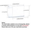 [JJM MALL] 50Pcs Clear Plastic Label Holder Price Tag, Shelf Label Clip Removable Label Holder for Storage Bins Basket Labels. 