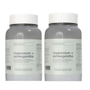PURE FORM Root Extract Magnesium Ashwagandha 1400mg Of Magnesium Glycinate And Ashwagandha Root Extract 90 Caps