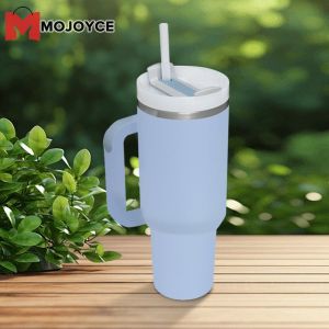 MOJOYCE 40oz Straw Portable Water Cup with Handle Sports Water Bottle Stainless Steel Travel Vacuum Flask for Cold Hot Beverages