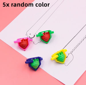 🔥 5Pcs Novelty Gift Colorful Spinning Top Plastic Gyroscope Novelty Whistle Spinning Tops Pressure Gyro Kids Childrens Classic Toys Gift