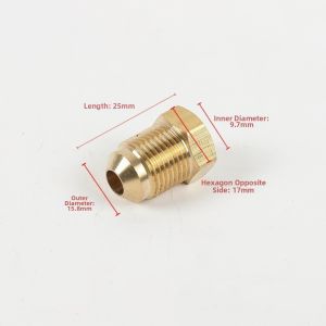 NUBE Female-Male Copper Tube Adapter Brass 1/4" 3/8" 1/2" 3/4" Brass Pipe Fitting Flare Fitting Reducer Joint