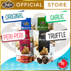 JA Lees Farms Mushroom Chicharon 75g Pack of 4 (Original / Garlic/ Truffle / Peri Peri) Snack Food/Grocery Package
