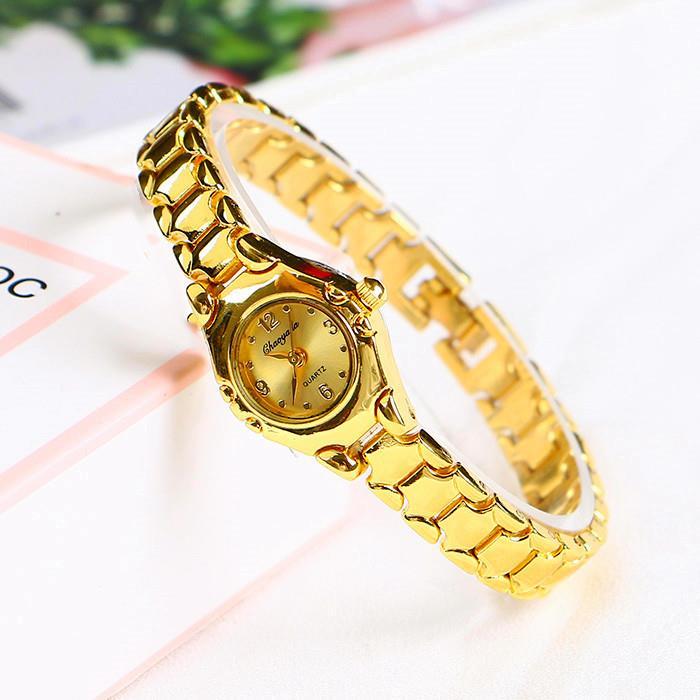 Small gold watch ladiesdial studenttrend retro simple temperament