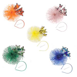 Elegant Wedding Bridal Hairpin Butterfly Design Fascinator Wide Comfort Wear Lightweight Wedding Accessory