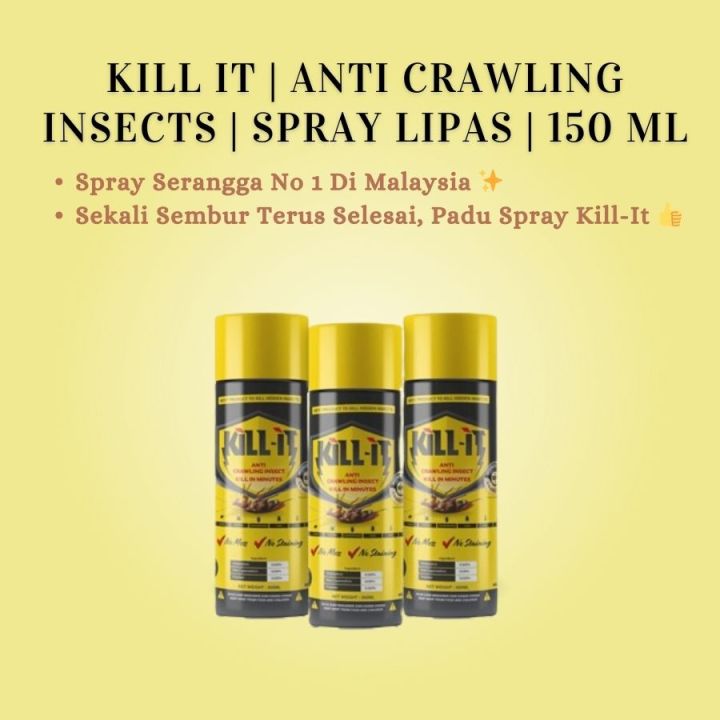 Kill It Anti Crawling Insects Spray Lipas Untuk Kereta 150 ml