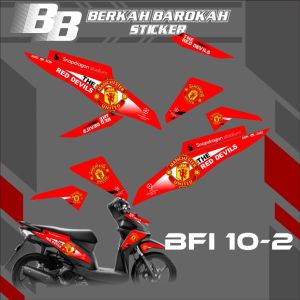 Sticker Striping Premium Variasi Honda Beat FI Motif Manchester United BFI 10 MU Premium
