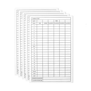 5/10pcs Coated Paper Score Cards Golf Scorecard Portable Golf Score Sheet Record Scores Keeper Sports Accessory