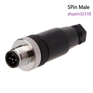 zhuxin32110 1Pc M12 sensor connector 3 4 5 pin male female straight right angle plug