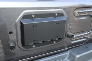 Cornerr JeCar Iron Car Tailgate Exhaust Registration Plate Holder with LED Light For Jeep Wrangler JL JK Auto Exterior Accessories Z4K2H