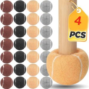 SKJK 4PCS/set Hình quả bóng tennis Miếng bảo vệ sàn chân ghế Không trơn Bảo vệ sàn Mũ Chân ghế đẩu Chống mài mòn Chống ồn Bọc Chân bàn Cho bàn sofa