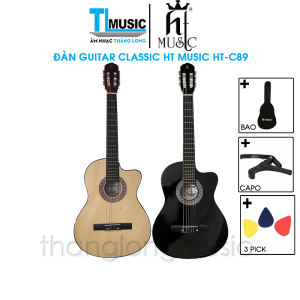 Guitar Giá Rẻ Đàn Guitar Classic HT-Music HT-C89 - Guitar Classic Cho Người Mới Tập Có Ty Chỉnh Cần - Thăng Long Music