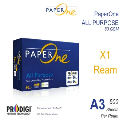 PAPERONE All Purpose Premium Paper A3 80gsm / Copy Paper / Printing Paper / Inkjet LaserJet Paper