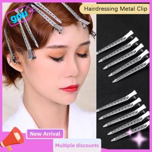 gou 10pcs Hair Care Clips Stainless Steel Sectioning Clips Clamps For Hairdressing