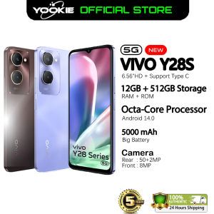 BrandNew Original Phone vivo Y28s Android phone 12GB RAM + 512GB ROM New and Legit 5G Gaming Phone Sealed Packaging 1 Year Warranty 5000mah Big Battery 6.56” Full HD Android 14.0 Sale COD