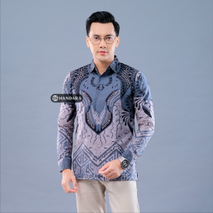 Batik Handara - Basura Abu Kemeja Pria Furing Erro