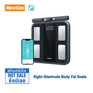 MeeGoo LED Smart Eight-Electrode Body Fat Scale เครื่องชั่งน้ำหนักและวัดมวลไขมัน ข้อมูลร่างกาย 28 รายการ แอป Fitdays