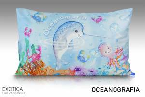 EXOTICA ปลอกหมอนหนุน 19นิ้ว x 29นิ้ว / ปลอกหมอนข้าง 14นิ้ว x 44นิ้ว / ปลอกหมอนบอดี้ 19นิ้ว x 46นิ้ว ลาย Oceanografia