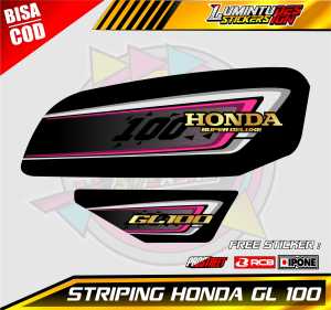 STRIPING VARIASI MOTOR HONDA GL 100 / STICKER LIST VARIASI MOTOR GL 100
