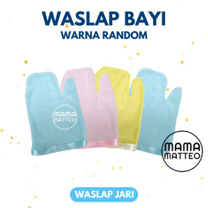 Waslap Bayi Bentuk Jari dan Kotak / Sarung Tangan Handuk Lap Seka Mandi Baby / Washlap Lembut / BANDUNG