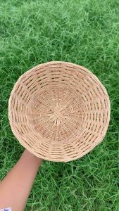 ตะกร้าหวาย ถ้วยหวาย ขนาดกว้าง24*สูง22 Cm. สานงานละเอียด เคลือบเงาอย่างดี