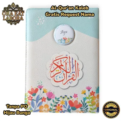 Al-Quran A5 A6 Kaleb Resleting Gratis Custom Nama di PIN Hampers Kado Terjemahan Kata Quran Kaleb