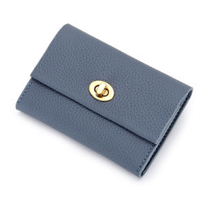 Royal Bagger Credit Card Holder for Women Genuine Cow Leather Female Business Small Short Wallet Fashion Simple Coin Purse 0533