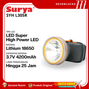 Senter Kepala LED Surya SYH L706R Cahaya Kuning 70Watt Untuk Selam - GARANSI RESMI