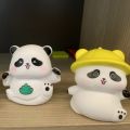 1 Piece Cartoon Cute Vinyl Panda LED Night Light Auto Dashboard Ornament Bedroom Lamp DIY Decoration Children's Gift. 