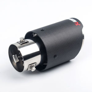Phổ có thể chỉnh góc Akrapovic sợi carbon khí thải xe hơi ống ô tô lỗ thông hơi xe trang trí phụ kiện 