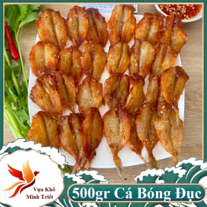 500gr Khô Cá Bóng Đục Xẻ Bỏ Xương Hoàn Toàn Vị Thơm Chiên Giòn Ngon Mới- VỰA KHÔ MINH TRIẾT
