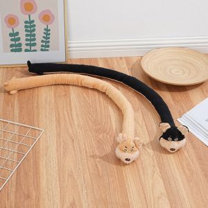 GLOBALTREE Cartoon Squeaky Dog Toy 94cm Sausage Dog Cleaning Tooth Chew Toy Pet Vocal Toy Bite-resistant Pet Interactive Toys Relieve Boredom