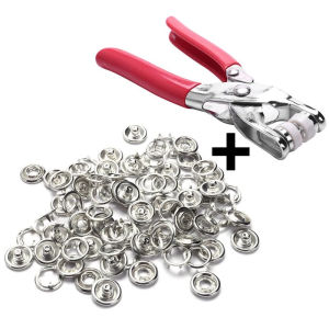 300pcs Snap Button Plier Set Metal Automatic Button Snap Kit for Sewing Clothing Leather Crafting