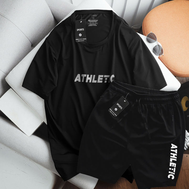 [Bigmen.Bigsizemen] Set bộ thể thao chất thun lạnh siêu mát mùa hè in phản quang bigsize nam 80- 135 kg- Ath