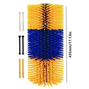 GURUNGMANI 1Pcs 435mm Horse Grooming Brush Quick-Connect System Deep Massage Hair Removal Brush Durable Itch Relief Livestock Grooming Tool For Cow Horse Goat Sheep Cattle