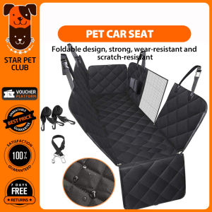 Foldable Dog Car Seat Car Pet Seat Safety Hammock Trunk Mat Car Back Seat Protector Waterproof Pet Car Seat Cushion Pet Travel Accessories