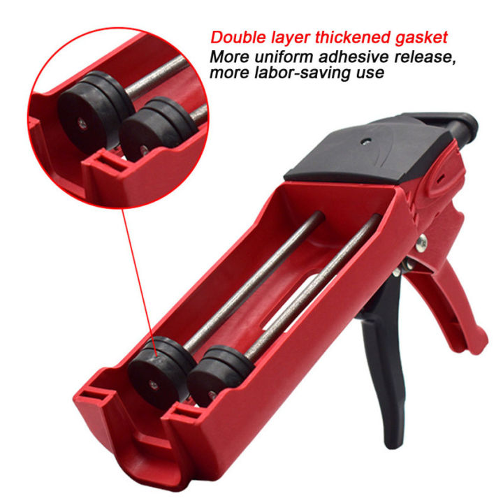 Home Repair Tool Steel Hydraulic Manual Glue Gun Caulk Gun Dual Applicator 400ml Ceramic Tile