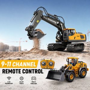 Perfect Mom and Baby Remote Control Engineering Vehicle Toy Sturdy Durable Plastic Role Play Toy 2 4G Alloy Rc