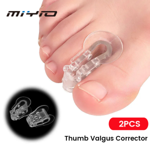 MIYIO 2PCS Toe Separator Silicone Toe Orthopedic Bunion Corrector Hallux Valgus Feet Care Protector