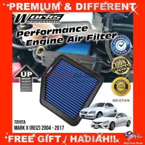 TOYOTA MARK X (Reiz) 2004 - 2017 WORKS ENGINEERING Performance Engine Air Filter *Life Time Warranty Car Accessories Aksesori Kereta